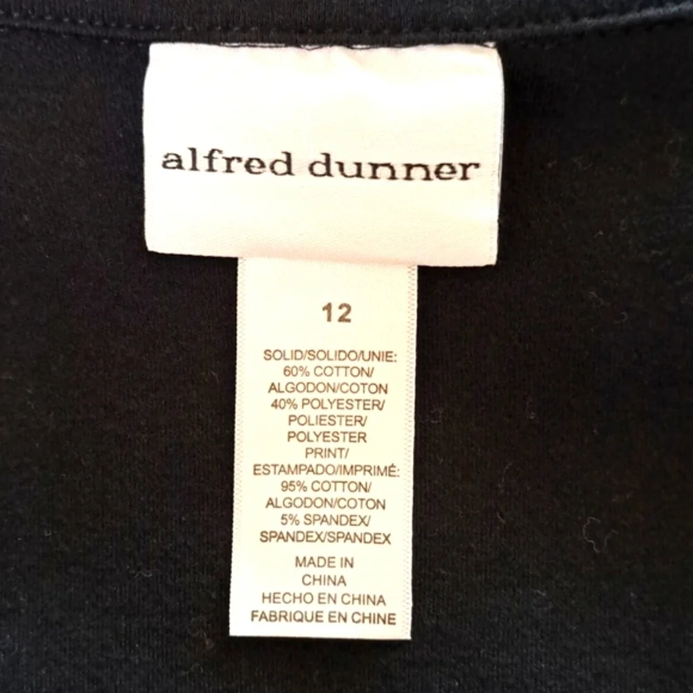 Alfred Dunner Black and Tan Blazer with Bold Design Size 12 - Picture 7 of 11